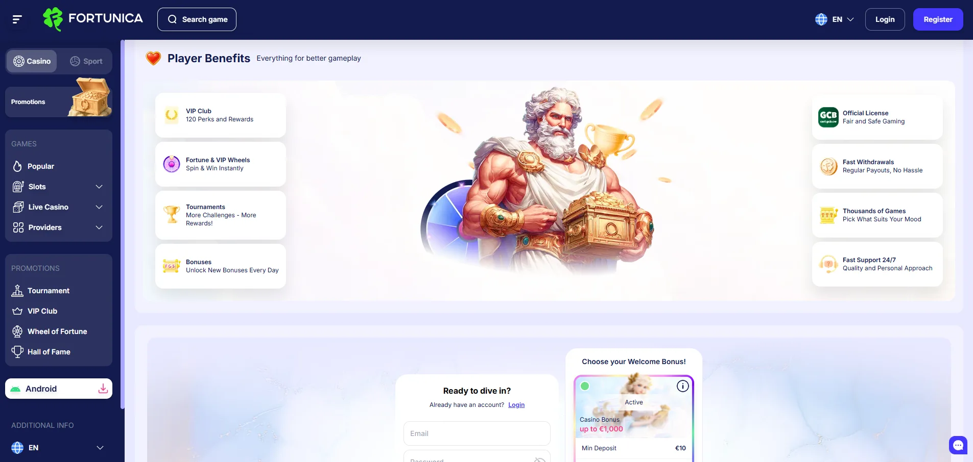 Fortunica Casino Inloggen